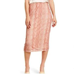 NWT - AFRM - Small Midi Skirt - Mesh Pink Snake Print